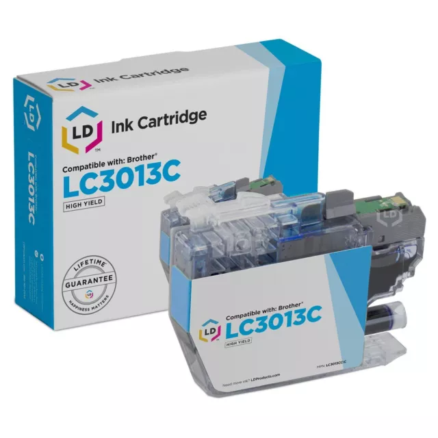 LD Compatible Replacement for Brother LC3013 / LC3013C High Yield Cyan Ink