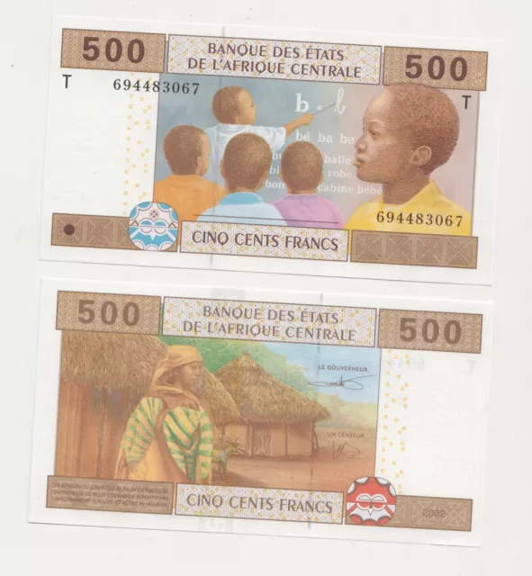 Central African States, Congo Republic 500 Francs Banknote , 2002, UNC, P-106T