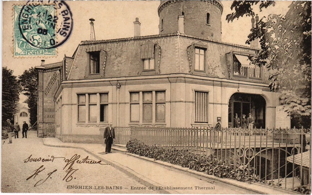 CPA Enghien les Bains Entree de l'Etablissement Thermal FRANCE (1308140)