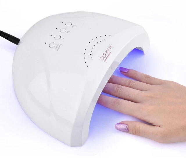 Lampada ricostruzione unghie uv 30 led fornetto 48w sensore timer asciuga gel