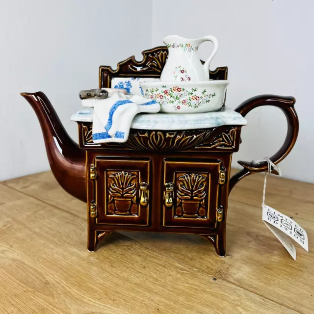 Large Vintage Paul Cardew Novelty Teapot "Victorian Wash Stand" Limited Edition