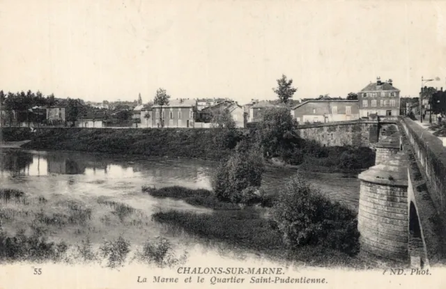 *10655 cpa Chalons sur Marne - Quartier Pudentienne