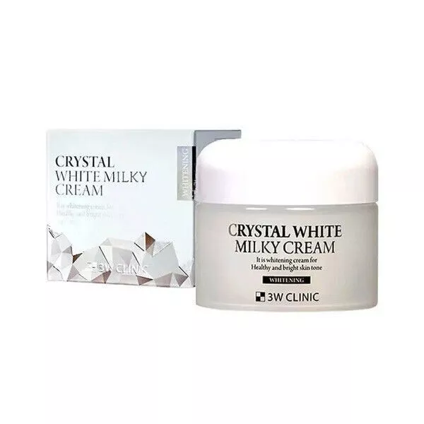 3W CLINIC Crystal White Milky Cream - 50g - USA Seller, Fast Shipping