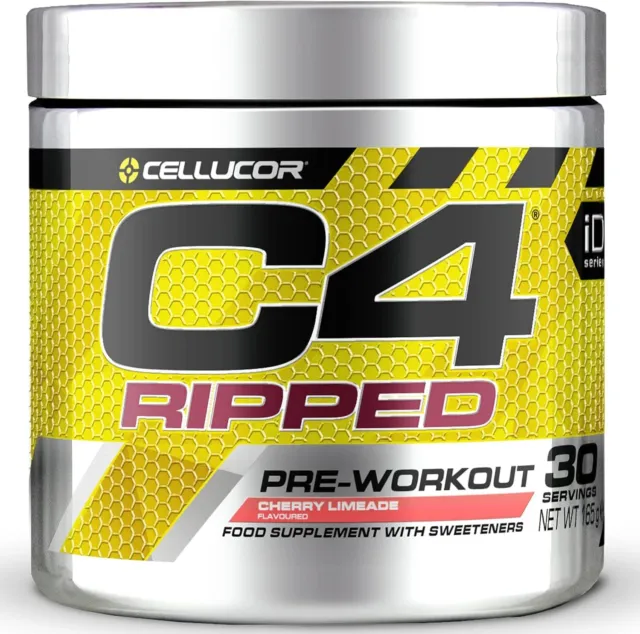 Cellucor C4 Ripped - 165g - Pre Workout Booster - Cherry Lime - MHD 31.04.24