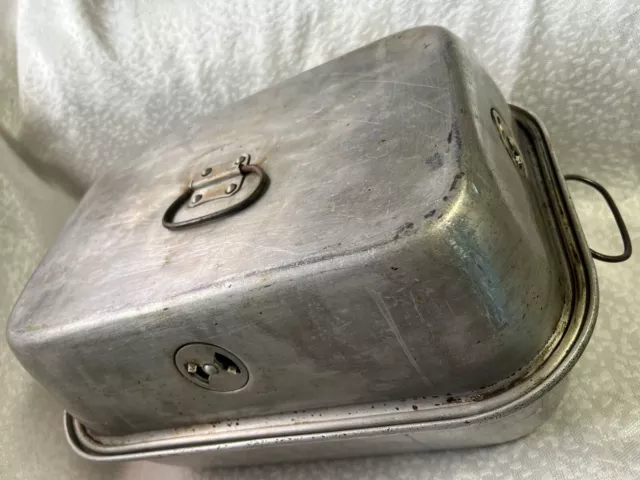 Vintage Mirro #5363-M Covered Aluminum Roaster Pan With Rack 16 X 11 3/8  USA
