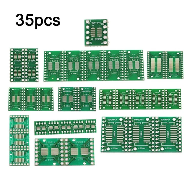 35 Pcs IC Adapter Board SSOP Board PCB Conversion Power Tools SMT To Direct Plug