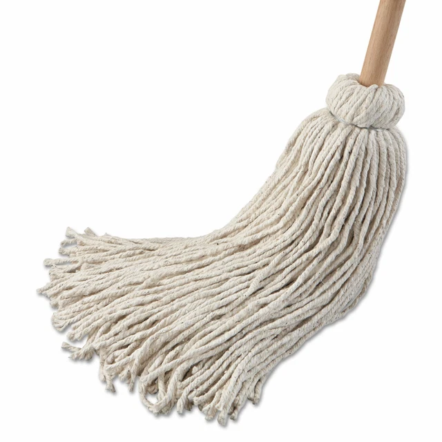Boardwalk Deck Mop; 54" Wooden Handle 32 oz Cotton Fiber Head 6/Pack 132C