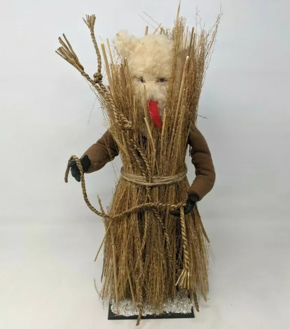 Rare St Nicholas Collection Elaine Roesle Straw Bear Man Handmade Figure KP21