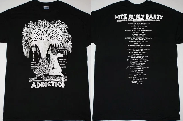 2 sided Jane's Addiction 1997 Kettle Whistle Tour T-Shirt, rock tour TE5298