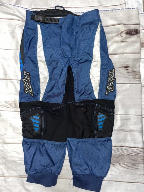 Fox Motorcycle Motocross 2/3 Childs size 6 waist 22” Blue Used GQ