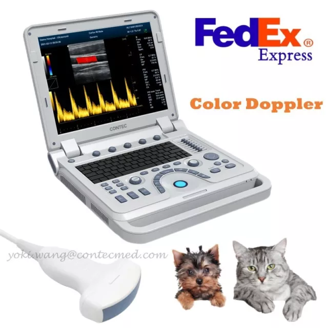 CMS1700A-VET Ultrasound Scanner Color Doppler Veterinary Convex Animals 15 inch