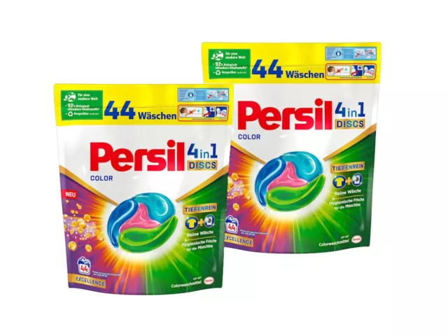Persil 4in1 Color DISCS Colorwaschmittel Buntwaschmittel farbige Wäsche 2x 44 WL