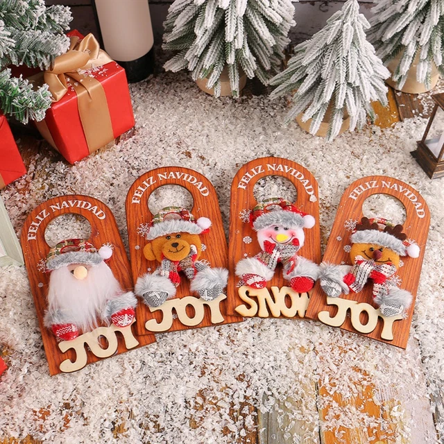 Compuye Décorations De Noël En Bois Bienvenue Sans Visage Nain Poupée