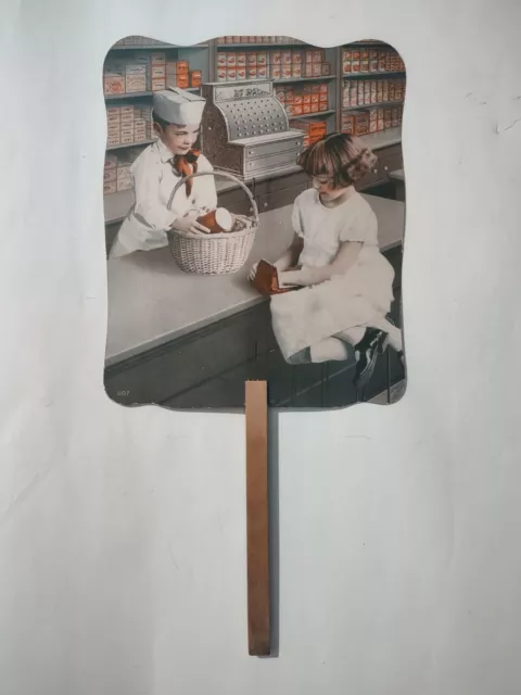 Vintage Advertising Paper Hand Fan Weaver Grocery Nazareth Pennsylvania