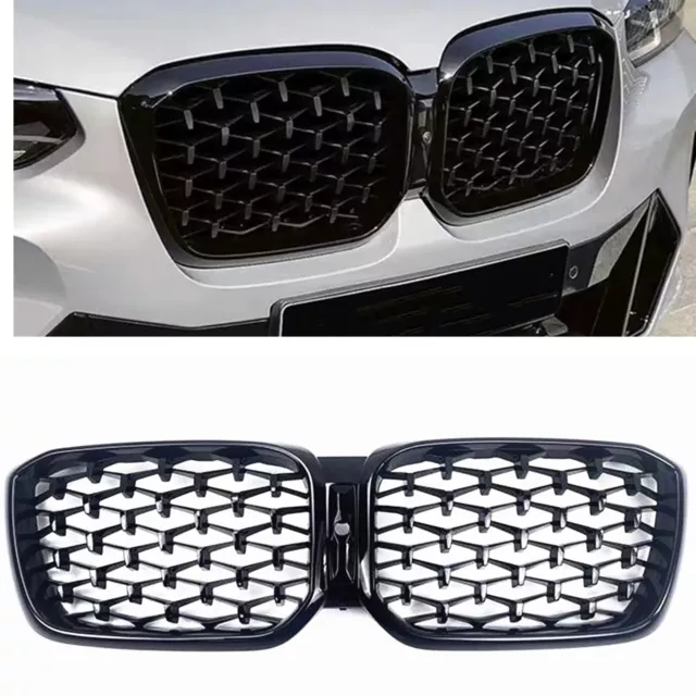 1x Front Bumper Grille For BMW X3 X4 G01 G02 2022  W/ Camera Hole
