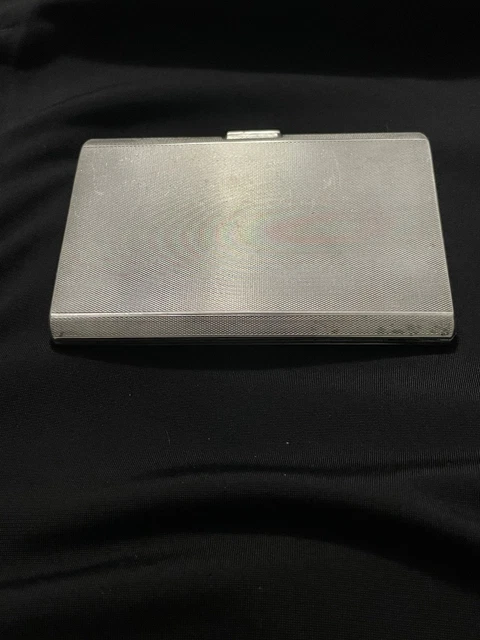 Rare Oversized Antique Alfred Dunhill Sterling Silver Cigarette Case