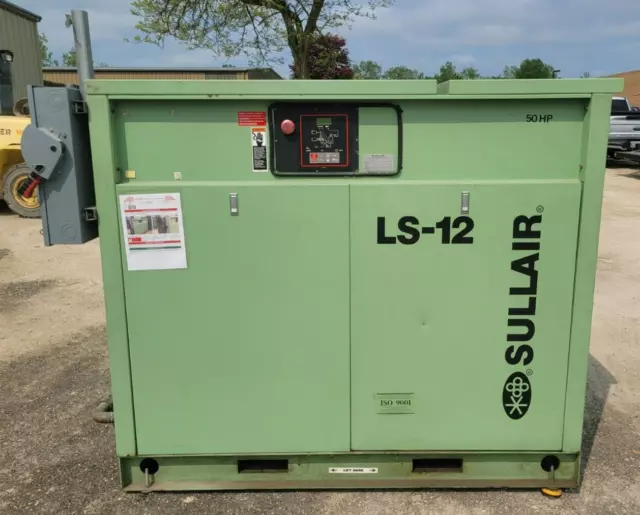 Sullair LS12-50H/A/SUL 50 Hp Rotary Screw Air Compressor & 250 CFM Air Dryer