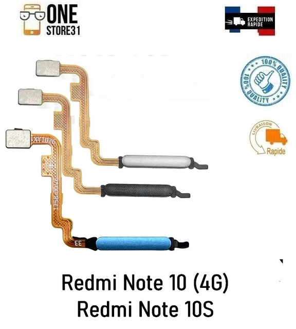 Bouton Power De Remplacement Pour Xiaomi Redmi Note 10 Pro - Bleu, D'origine, état Occasion Mais Fonctionnel