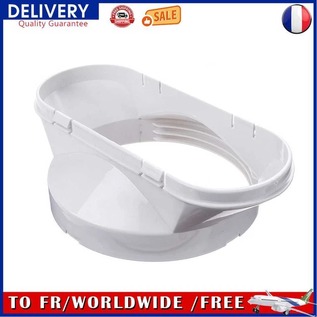Portable Pipe Tube Connector Adapter Flat Air Conditioner Exhaust Duct Interface