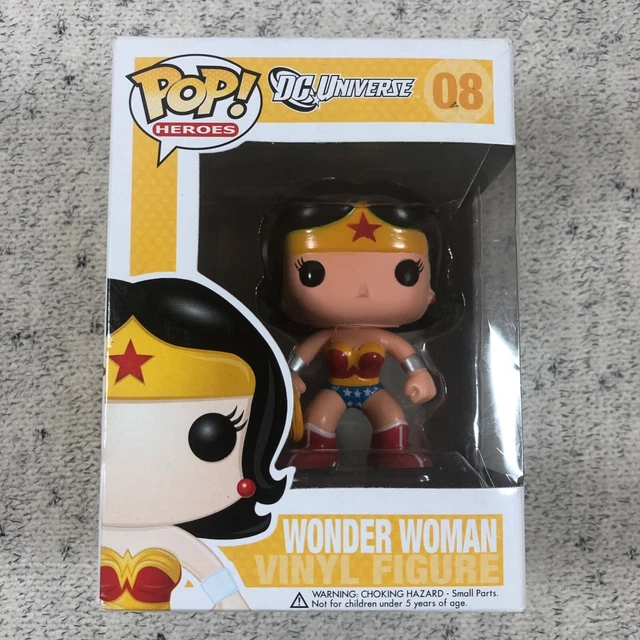 Funko POP! Heroes DC Universe Wonder Woman #08 Yellow Box Series 2 Box Damage