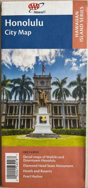 New AAA HONOLULU HAWAII CITY MAP  Oahu Highway Road Tour HI ISLAND SERIES  2021