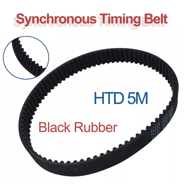 HTD 5M Transmission Timing Belts Rubber Synchronous Belt Closed-Loop Width 15 mm