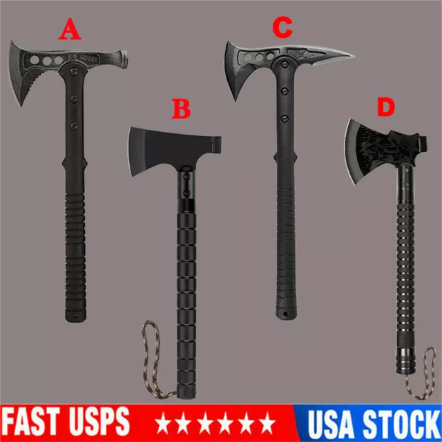 Tactical Tomahawk Throwing Hatchet Axe Fixed Blade Survival Knife Camping Hunt