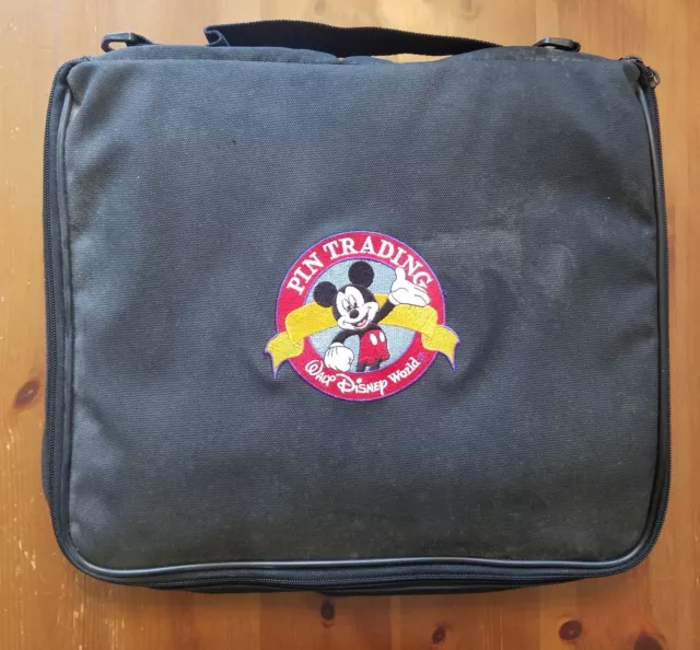 OFFICIAL DISNEY PIN Trading Bag Zippered Case Walt Disney World Mickey ...
