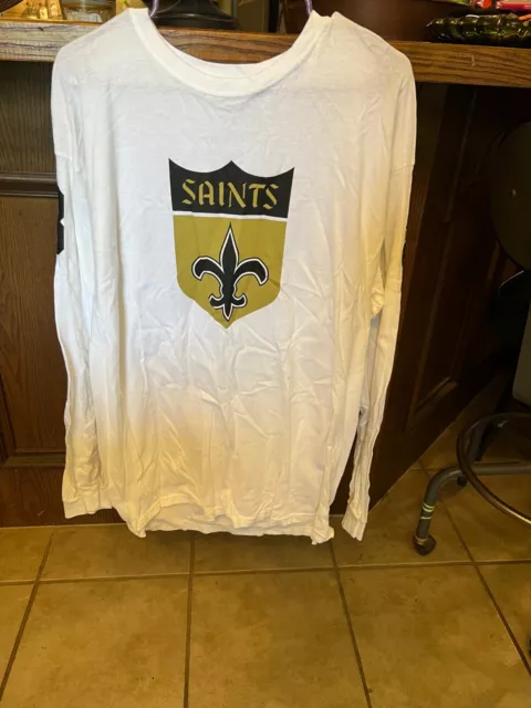 New Orleans Saints White Pro Line XL NFL White Long Sleeve Shirt 28 Phillips