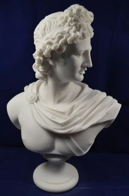 Apollo sculpture statue ancient Greek God of sun and poetry Great bust