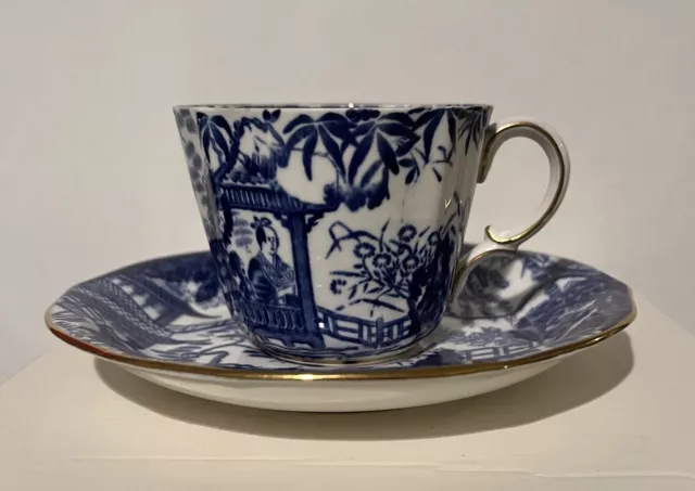 Royal Crown Derby Blue Mikado Cup & Saucer Set