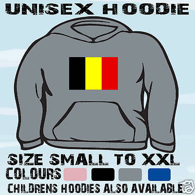 Belgium Flag Emblem Unisex Hoodie Hooded Top