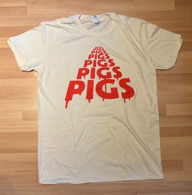 PIGS PIGS PIGS PIGS PIGS PIGS PIGS x7 - OFFICIAL T-SHIRT - SIZE LARGE NEW