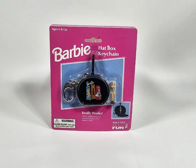 Barbie Hat Box Keychain Basic Fun 1999 NEW (old Stock) Barbie Hat Box Keychain Basic Fun 1999 NEW (old Stock)