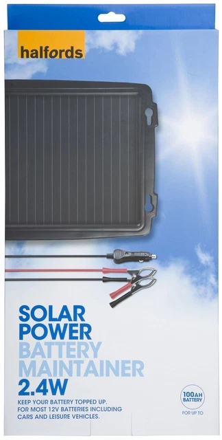 HALFORDS PORTABLE CAR Caravan 12V Battery Solar Panel Maintainer