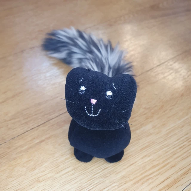 JELLYCAT KITTY GALORE Black White Cat plush Soft Toy Striped Tail