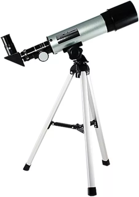 Kit de telescopio refractor astronómico F36050 con trípode escuela en el hogar estrellas de astronomía