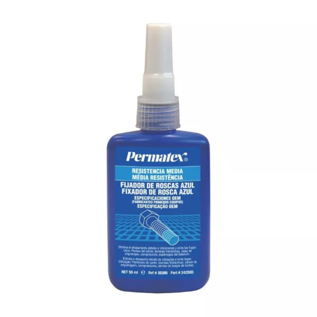 Permatex Blue Threadlocker Nut Bolt Thread Lock Sealer  - Medium Strength 50ml