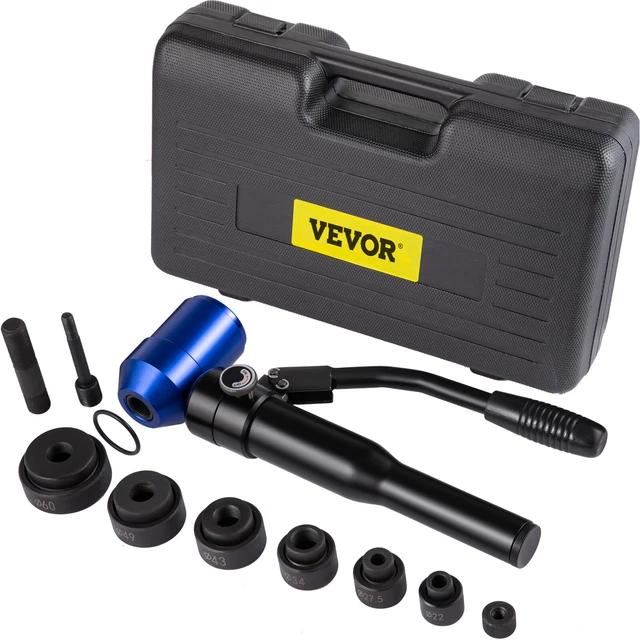 VEVOR HYDRAULIC KNOCKOUT Punch Set Hole Knockout Kit 6 Dies 1/2" to 2