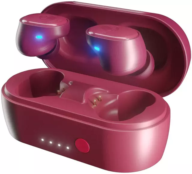 Skullcandy Sesh True Wireless Earbuds & Charging Case - Bluetooth Mic - Red