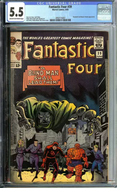 FANTASTIC FOUR #5 CGC 6.0 CR/OW PAGES