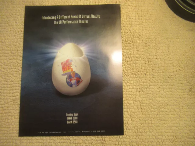 odd size 11- 8''   HAM ON RYE    ARCADE video GAME FLYER