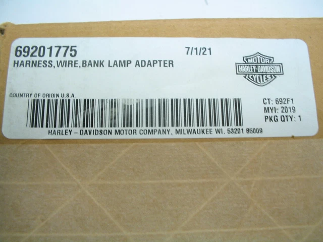 LED Bank Lamp Adapter Wire Harness 69201775 Harley