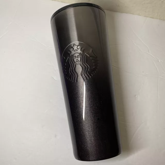 Starbucks Tumbler Venti Cold Cup Black Glitter 24oz No Straw