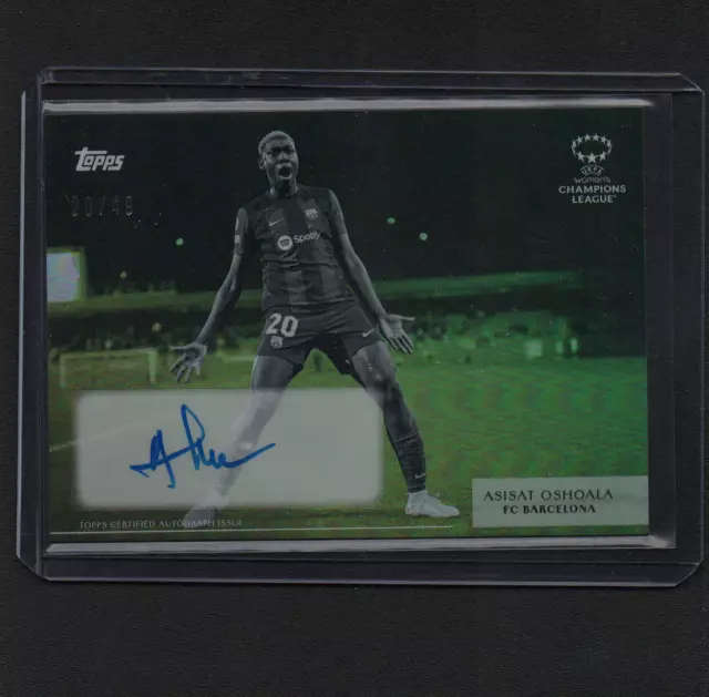 2023-24 Topps Simplicidad UCL Asisat Oshoala FC Barcelona Womens /49 Autograph