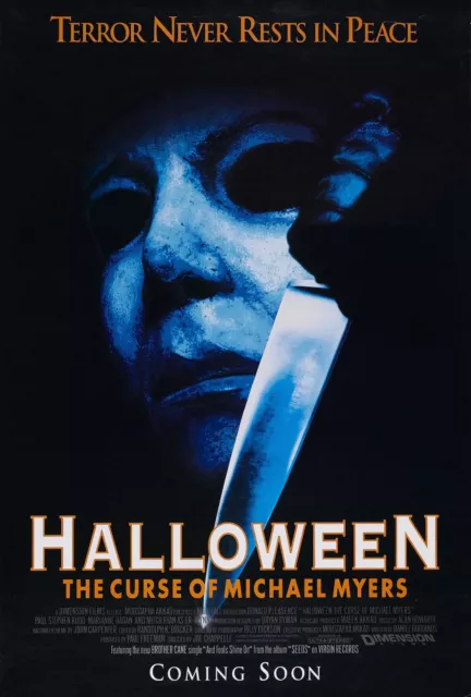 Same Day Shipping HALLOWEEN 6 The Curse Of Michael Myers Borderless 11x17 Poster Same Day Shipping HALLOWEEN 6 The Curse Of Michael Myers Borderless 11x17 Poster