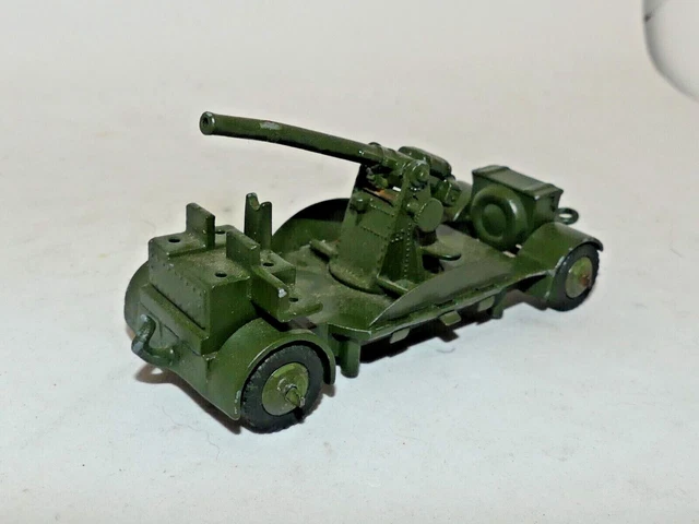 Dinky Toys 161B Canon Anti-aérien Sur Remorque - Austin Mini Thème Militaire
