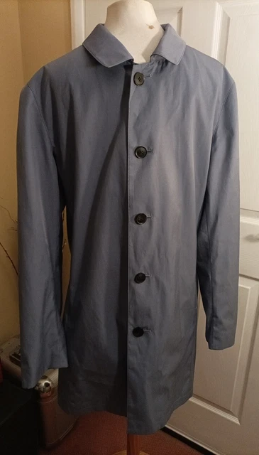 T.M.LEWIN LONDON SMART Navy Light Weight Raincoat Size Uk 38R