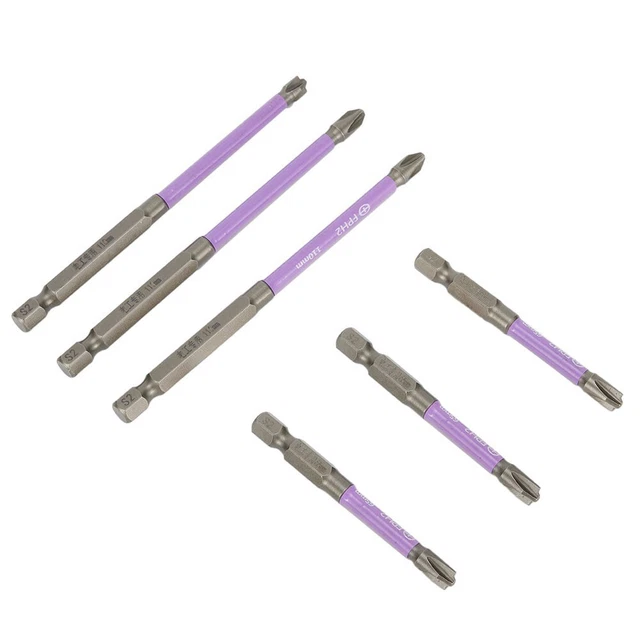 Lot De 6 Embouts De Tournevis Magnétiques FPH2 – Pour électricien, Acier Allié