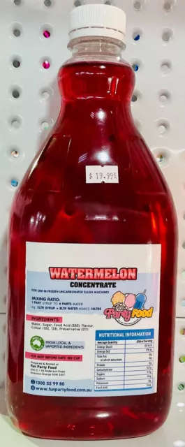 NEW Slushie Syrup - Watermelon 2 litres